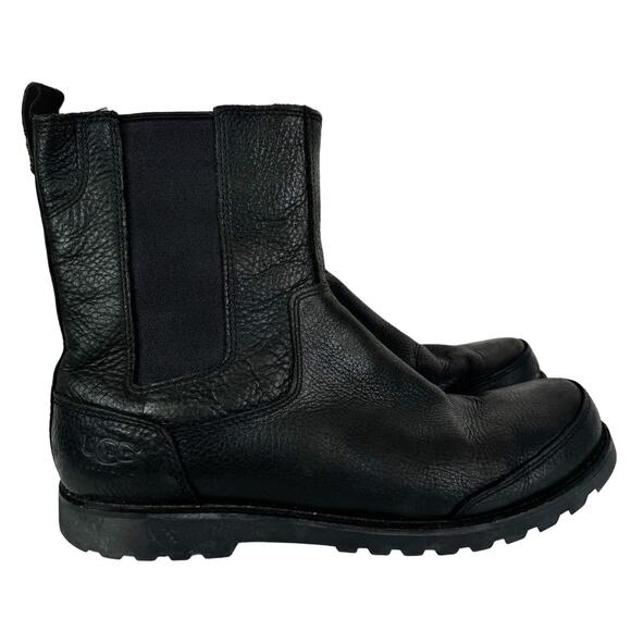 UGG Australia Herrick 3032 Chelsea Black Pull On Boots Shoes US 11 - Picture 1 of 8